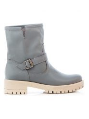 Zapato Skórzane botki w kolorze szarym rozmiar: 39. Szare botki damskie Zapato, bez obcasa, bez zapięcia. Za 228.38 zł.