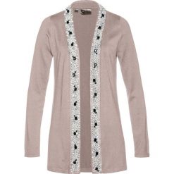 Sweter rozpinany Premium bonprix kamienisty. Kardigany damskie bonprix. Za 79.99 zł.