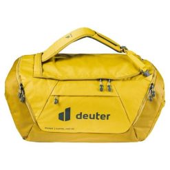 Torba podróżna plecak Deuter Aviant Duffel Pro 90 L składana. Żółte torby podróżne Deuter, bez wzorów, z materiału. Za 628.90 zł.
