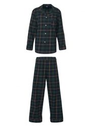 Polo Ralph Lauren Piżama 4P8043 Zielony Relaxed Fit. Zielone piżamy damskie Polo Ralph Lauren, bez wzorów, z bawełny, bez ramiączek. Za 799.99 zł.