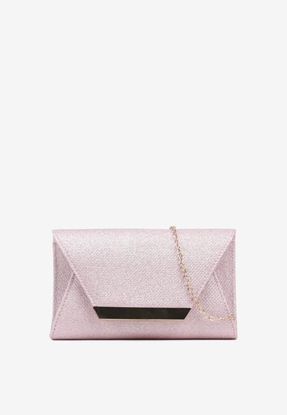 Różowa Wieczorowa Torebka Kopertówka Zdobiona Aplikacją i Łańcuszkiem Miliorra. Czerwone torebki klasyczne damskie Renee, z jeansu, zdobione, bez dodatków. Za 69.99 zł.