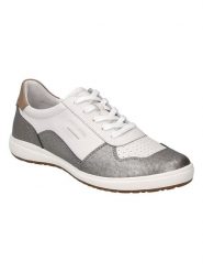 Josef Seibel Skórzane sneakersy w kolorze srebrno-białym rozmiar: 37. Białe obuwie sportowe damskie Josef Seibel, bez zapięcia. Za 162.49 zł.