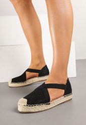 Czarne Espadryle Ozdobione Plecionką i Paskiem Morinia. Czarne espadryle damskie Born2be, z aplikacjami, bez obcasa, na obcasie. Za 69.99 zł.