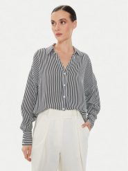 Vero Moda Koszula Bumpy 10311681 Czarny Oversize. Czarne koszule damskie Vero Moda, m, bez wzorów, z wiskozy, bez kołnierzyka, bez ramiączek. Za 169.99 zł.