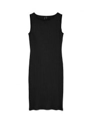 Vero Moda Sukienka w kolorze czarnym rozmiar: XL. Czarne sukienki damskie Vero Moda, bez wzorów, prążkowane, bez ramiączek. Za 88.43 zł.