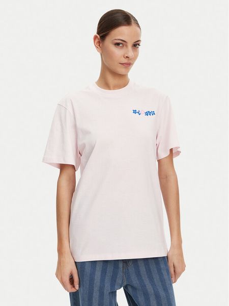 HUGO T-Shirt Vintage Tee 50537239 Różowy Relaxed Fit. Czerwone t-shirty damskie Hugo, xs, bez wzorów, z bawełny, bez kołnierzyka. Za 119.99 zł.