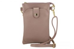 Listonoszka skórzana BARBERINI'S różowa 963-18. Czerwone shopper bag Barberinis, bez wzorów, ze skóry, bez dodatków. Za 149.99 zł.
