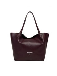 Patrizia Pepe Torebka 2B0130/L148-M536 Fioletowy. Fioletowe shopper bag Patrizia Pepe, bez wzorów, ze skóry, bez dodatków. Za 1,299.00 zł.