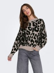 JDY Sweter w kolorze beżowym rozmiar: XXL. Brązowe swetry klasyczne damskie JDY, xxl, bez kołnierzyka. Za 101.23 zł.