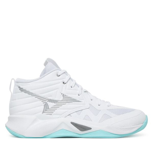Buty halowe Mizuno. Białe obuwie sportowe casual damskie Mizuno, bez zapięcia. Za 489.99 zł.
