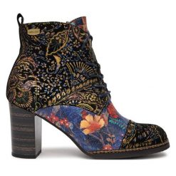 Botki Laura Vita. Niebieskie botki damskie LAURA VITA, bez obcasa, na słupku, bez zapięcia. Za 429.99 zł.