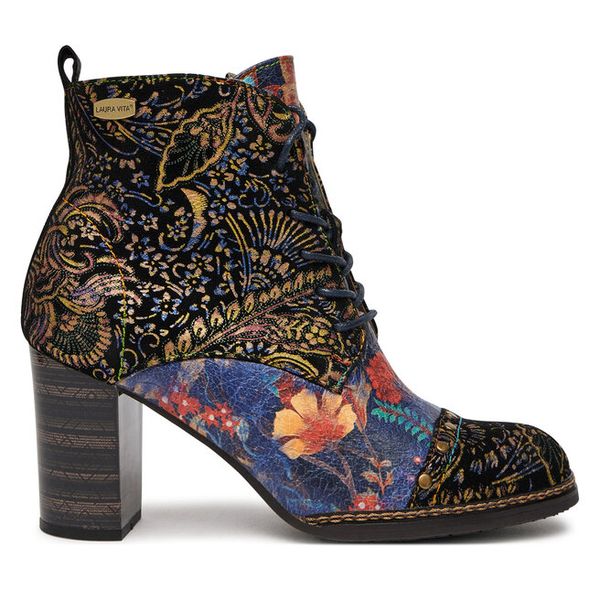 Botki Laura Vita. Niebieskie botki damskie LAURA VITA, bez obcasa, na słupku, bez zapięcia. Za 329.99 zł.