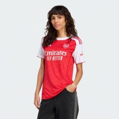Koszulka podstawowa Arsenal 25/26. Białe bluzki damskie Adidas, s, bez wzorów, bez kołnierzyka, bez ramiączek. Za 439.00 zł.