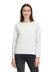 BETTY & CO Bluza w kolorze biało-szarym rozmiar: 42. Białe bluzy damskie Betty & Co, bez wzorów, bez kaptura. Za 99.95 zł.