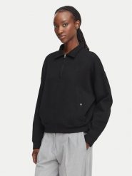 Beverly Hills Polo Club Bluza L6603T-HR Czarny Relaxed Fit. Czarne bluzy damskie Beverly Hills Polo Club, l, bez wzorów, z bawełny, bez kaptura. Za 289.99 zł.