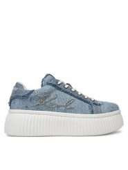 KARL LAGERFELD Sneakersy KL42372S Niebieski. Niebieskie obuwie sportowe damskie KARL LAGERFELD, z materiału, bez zapięcia. Za 629.99 zł.