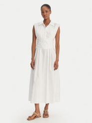 Guess Sukienka codzienna W6GKA0 W2353 Biały Regular Fit. Białe sukienki damskie Guess, z aplikacjami, z bawełny, bez ramiączek. Za 759.99 zł.