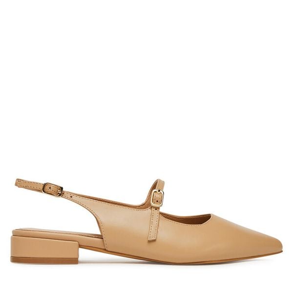 Baleriny Sergio Bardi. Brązowe balerinki damskie Sergio Bardi, bez wzorów. Za 279.99 zł.