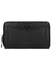 Wojas Skórzany portfel w kolorze czarnym - 15 x 9 x 2 cm rozmiar: onesize. Czarne portfele damskie Wojas, bez wzorów, z materiału. Za 131.74 zł.