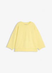 Bluza oversize z mieszanki bawełny. Żółte bluzy damskie bonprix, bez wzorów, z bawełny, bez kaptura. Za 159.99 zł.