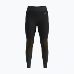 Spodnie termoaktywne damskie ODLO Fundamentals Performance Warm Bl Bottom Long. Czarne spodnie sportowe damskie ODLO, na zimę, bez wzorów, narciarskie. Za 169.99 zł.