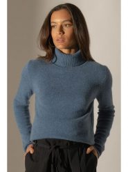 Perfect Cashmere Kaszmirowy golf "Willow" w kolorze niebieskoszarym rozmiar: L. Niebieskie golfy damskie Perfect Cashmere, l, bez wzorów, z kaszmiru, bez ramiączek. Za 525.86 zł.