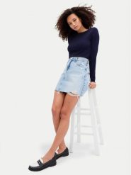 Gap Bluzka 540606-00 Granatowy Regular Fit. Niebieskie bluzki damskie GAP, s, bez wzorów, z bawełny, bez kołnierzyka, bez ramiączek. Za 119.99 zł.