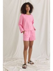 Cotton Candy Szorty "Hefron" w kolorze jasnoróżowym rozmiar: L. Różowe szorty damskie Cotton Candy, bez wzorów, z bawełny, z podwyższonym stanem. Za 113.63 zł.