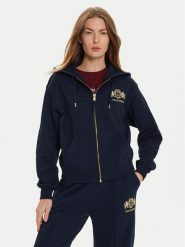 Tommy Hilfiger Bluza Varsity WW0WW43850 Granatowy Regular Fit. Niebieskie bluzy damskie Tommy Hilfiger, l, bez wzorów, z bawełny, bez kaptura. Za 449.99 zł.