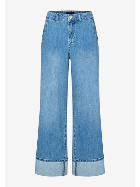 More & More Dżinsy - Comfort fit - w kolorze niebieskim rozmiar: 40. Niebieskie jeansy damskie More & More, z podwyższonym stanem. Za 240.43 zł.