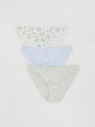 Wzorzyste majtki figi 3 pack - wielobarwny. Figi Reserved, bez wzorów, z bawełny. Za 39.99 zł.