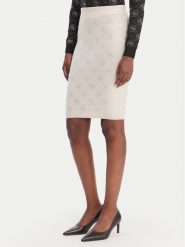 Guess Spódnica mini W6RD0O Z3JD2 Beżowy Regular Fit. Brązowe spódnice damskie Guess, s, z aplikacjami, z syntetyku, mini. Za 479.99 zł.