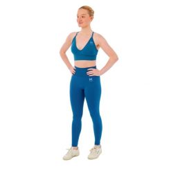 Damski zestaw sportowy Xtreme - legginsy + biustonosz sportowy - Niebieski. Niebieskie legginsy damskie XTREME SOCKSWEAR, bez wzorów. Za 186.99 zł.