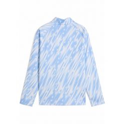 Młodzieżowa bluza przedmeczowa z zamkiem 1/4 Manchester City PUMA. Niebieskia bluzy damskie Puma, m, bez wzorów, bez kaptura. Za 329.00 zł.