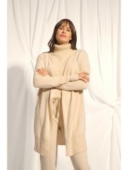 Just Cashmere Kaszmirowy kardigan "Brooke" w kolorze beżowym rozmiar: S. Brązowe kardigany damskie Just Cashmere, s, bez wzorów, z kaszmiru. Za 478.99 zł.