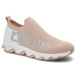 Beżowe Sneakersy Big Star Modne Buty Damskie. Brązowe obuwie sportowe damskie Big Star, na wiosnę, z materiału, bez zapięcia, trekkingowe. Za 159.00 zł.