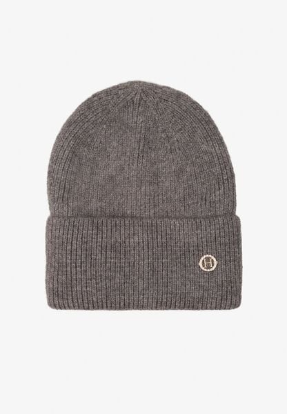Szara Czapka z Angorą w Stylu Beanie Ozdobiona Aplikacją Delarielis. Szare czapki damskie Born2be, z aplikacjami. Za 59.99 zł.
