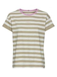 Camel Active Koszulka w kolorze kremowo-oliwkowym rozmiar: XS. Brązowe bluzki damskie Camel Active, xs, bez wzorów, z bawełny, bez kołnierzyka, bez ramiączek. Za 86.99 zł.