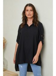 Curvy Lady Bluzka w kolorze czarnym rozmiar: 44/46. Czarne bluzki damskie Curvy Lady, bez wzorów, klasyczne, bez kołnierzyka, bez ramiączek. Za 121.80 zł.