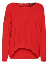 Vero Moda Sweter w kolorze czerwonym rozmiar: XL. Czerwone swetry klasyczne damskie Vero Moda, xl, z włókna, bez kołnierzyka. Za 118.95 zł.