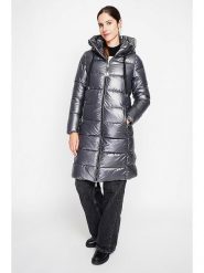 ASSUILI Płaszcz pikowany w kolorze szarym rozmiar: 40. Szare płaszcze damskie Assuili, bez wzorów, bez kaptura. Za 304.99 zł.