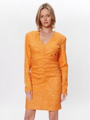 Gestuz Sukienka koktajlowa Maisie 10906936 Pomarańczowy Slim Fit. Brązowe sukienki damskie Gestuz, bez wzorów, z syntetyku, wizytowe, bez ramiączek. Za 459.99 zł.