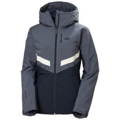 Damska kurtka narciarska Helly Hansen Edge 3.0. Szare kurtki sportowe damskie Helly Hansen, na zimę, bez wzorów, bez kaptura. W wyprzedaży za 1,304.35 zł.