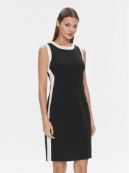 DKNY Sukienka codzienna DD3K1450 Czarny Regular Fit. Czarne sukienki damskie DKNY, bez wzorów, z syntetyku, bez ramiączek. Za 359.99 zł.