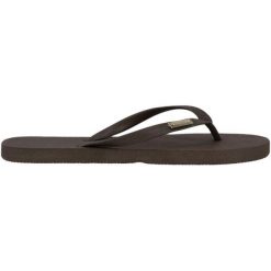 Klapki damskie Athlecia Summer. Brązowe klapki damskie Athlecia, bez wzorów, z otwartym noskiem, bez obcasa, bez zapięcia. Za 109.00 zł.