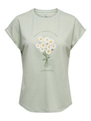 ONLY T-Shirt Jany 15372108 Zielony jasny Regular Fit. Zielone t-shirty damskie Only, m, bez wzorów, z syntetyku, bez kołnierzyka. Za 99.99 zł.