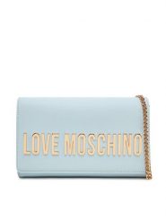 LOVE MOSCHINO Torebka JC4103PP1MKD0712 Błękitny. Niebieskie torebki wieczorowe damskie Love Moschino, bez wzorów, ze skóry, bez dodatków. Za 369.99 zł.