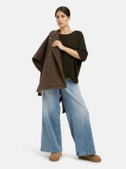 Milano Italy Sweter w kolorze ciemnobrązowym rozmiar: XS. Brązowe swetry klasyczne damskie Milano Italy, xs, z kaszmiru, bez kołnierzyka. Za 173.99 zł.