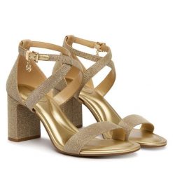 Sandały MICHAEL Michael Kors. Żółte kozaki damskie MICHAEL Michael Kors, bez obcasa, na słupku, bez zapięcia. Za 699.99 zł.