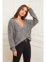 L'armoire de Suzette Kardigan w kolorze szarym rozmiar: 34/36. Szare kardigany damskie L'armoire de Suzette, l, bez wzorów. Za 126.45 zł.